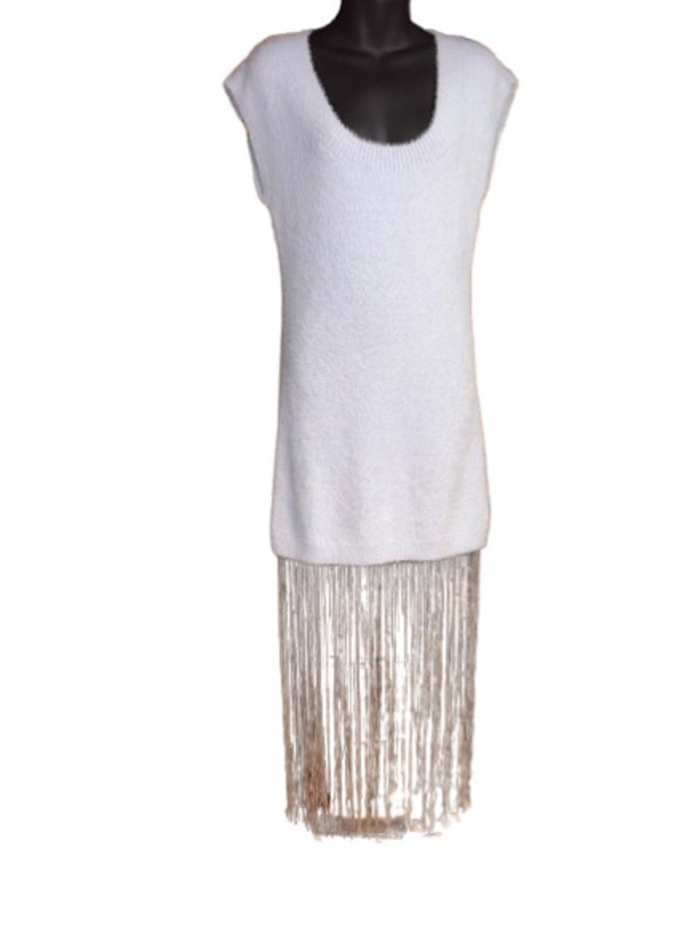 By Anthropologie Fringe-Trim Sweater Dress xs soft women’s violet purple - Picture 2 of 13